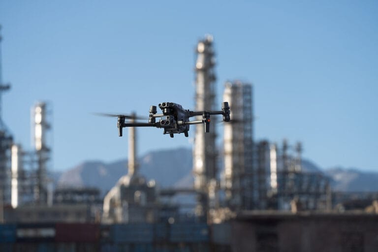 Refinery facility inspected with remote sensing
