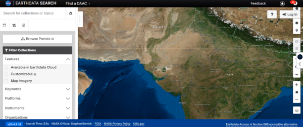 NASA Earthdata Search: Access To Historical And Recent Satellite Images For Free