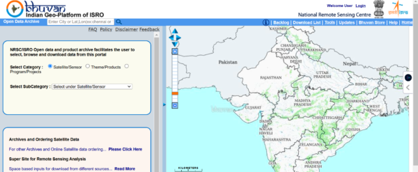 India's free satellite images data