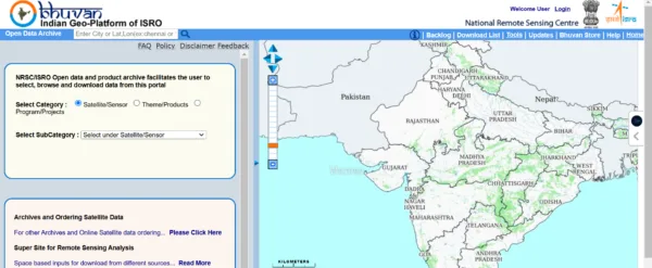 India's free satellite images data