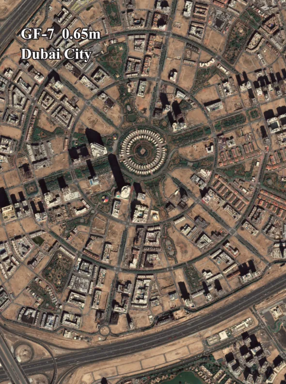 Sample sub-meter stereo satellite imagery from GF-7.