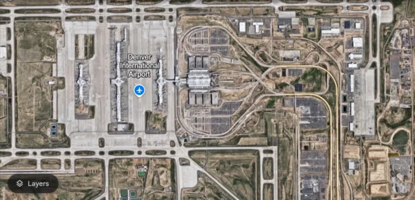 An image of Aerial View of Denver International Airport