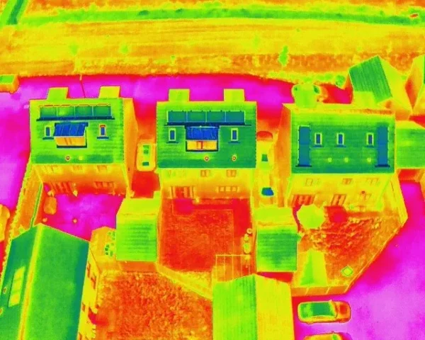 Building Inspections drone with thermal camera and heat detection