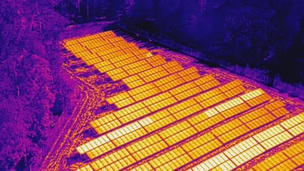 thermal imaging drone for solar panel inspection