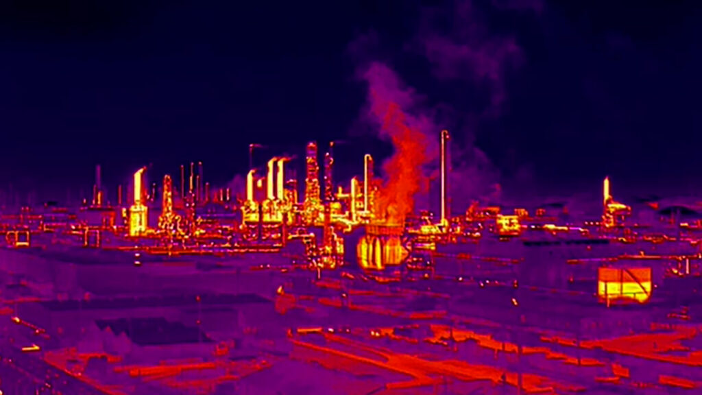 thermal imaging camera drone for Oil and Gas inspection with heat detection