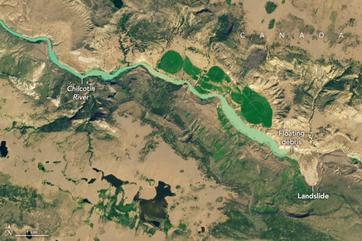 landslide satellite imagery