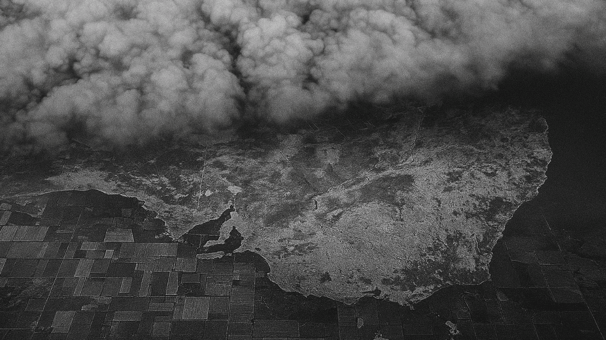 Illustrative image of SAR satellite penetrating clouds.