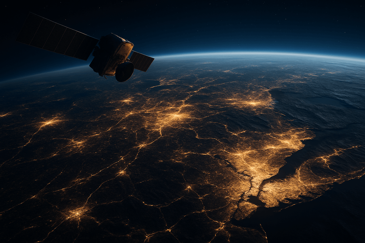 Image showing SAR satellite imaging Earth day and night.