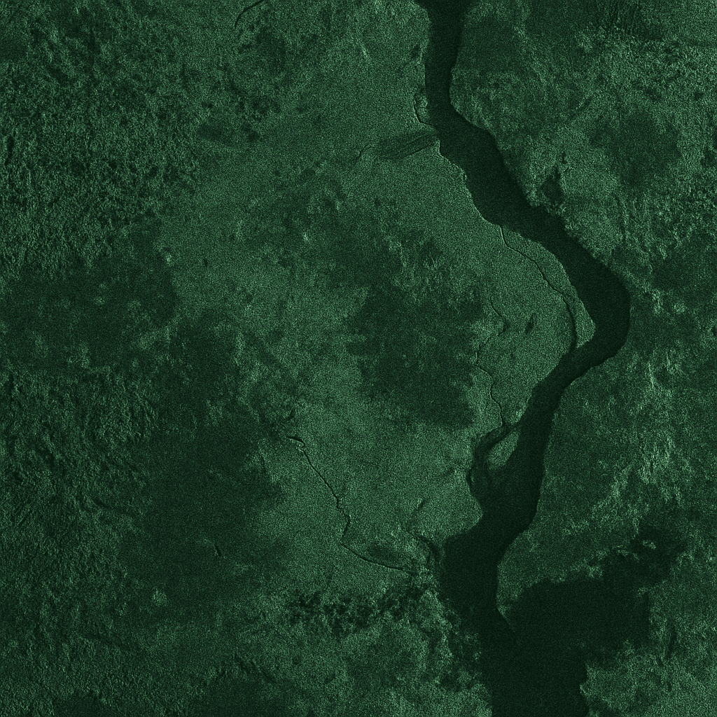 SAR image of a forest or wetland area.