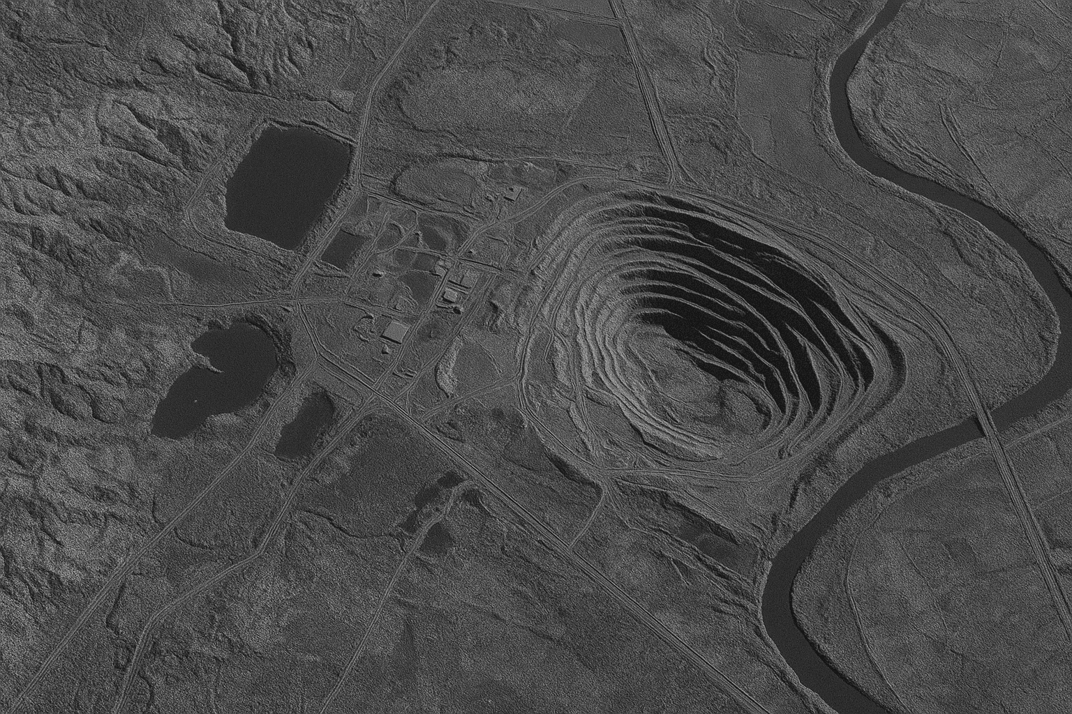 SAR image of a mining site.