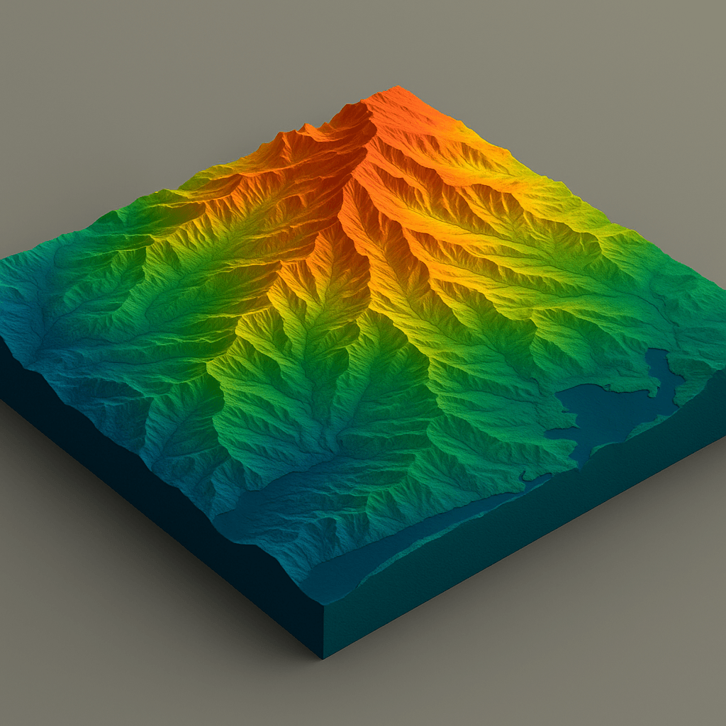 3D Terrain Model (DEM) used for Correction