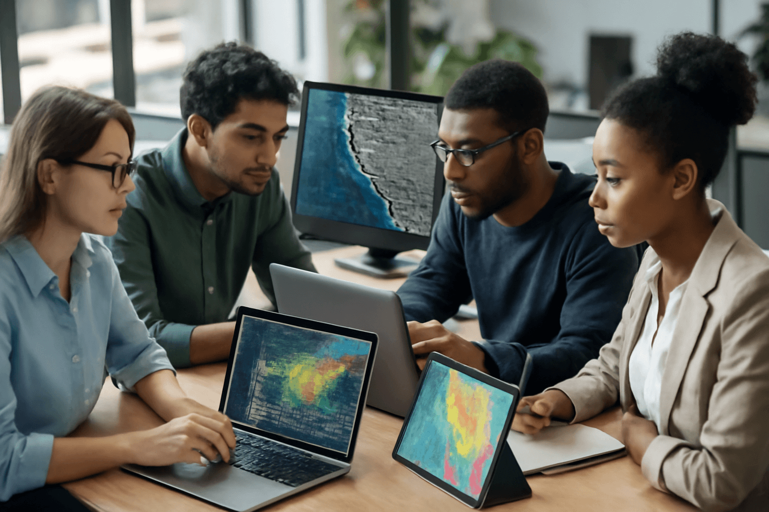 XRTech Team Working on Geospatial Data