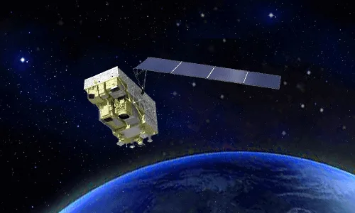 Global satellite coverage map showing worldwide reach