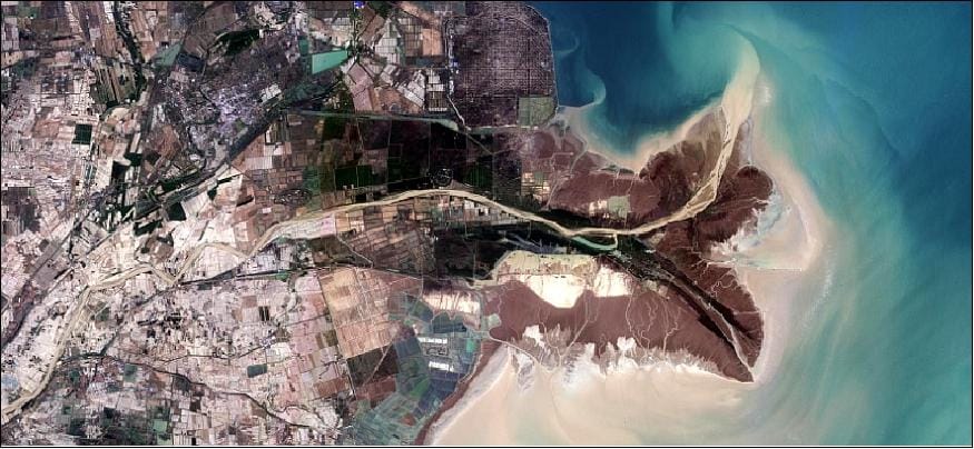 Example of 8m multispectral satellite data from the GF-1 series.