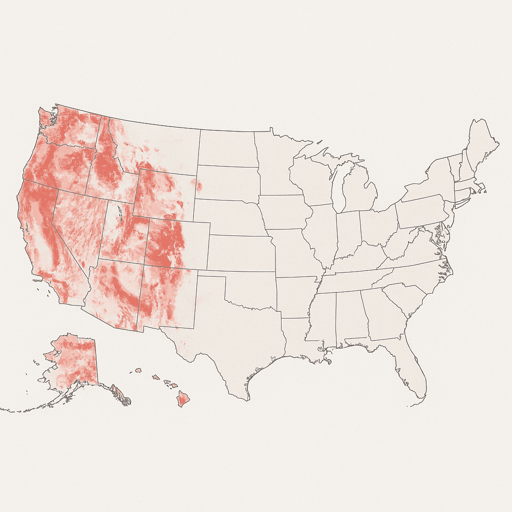 Copper alteration zones mapped from satellite imagery