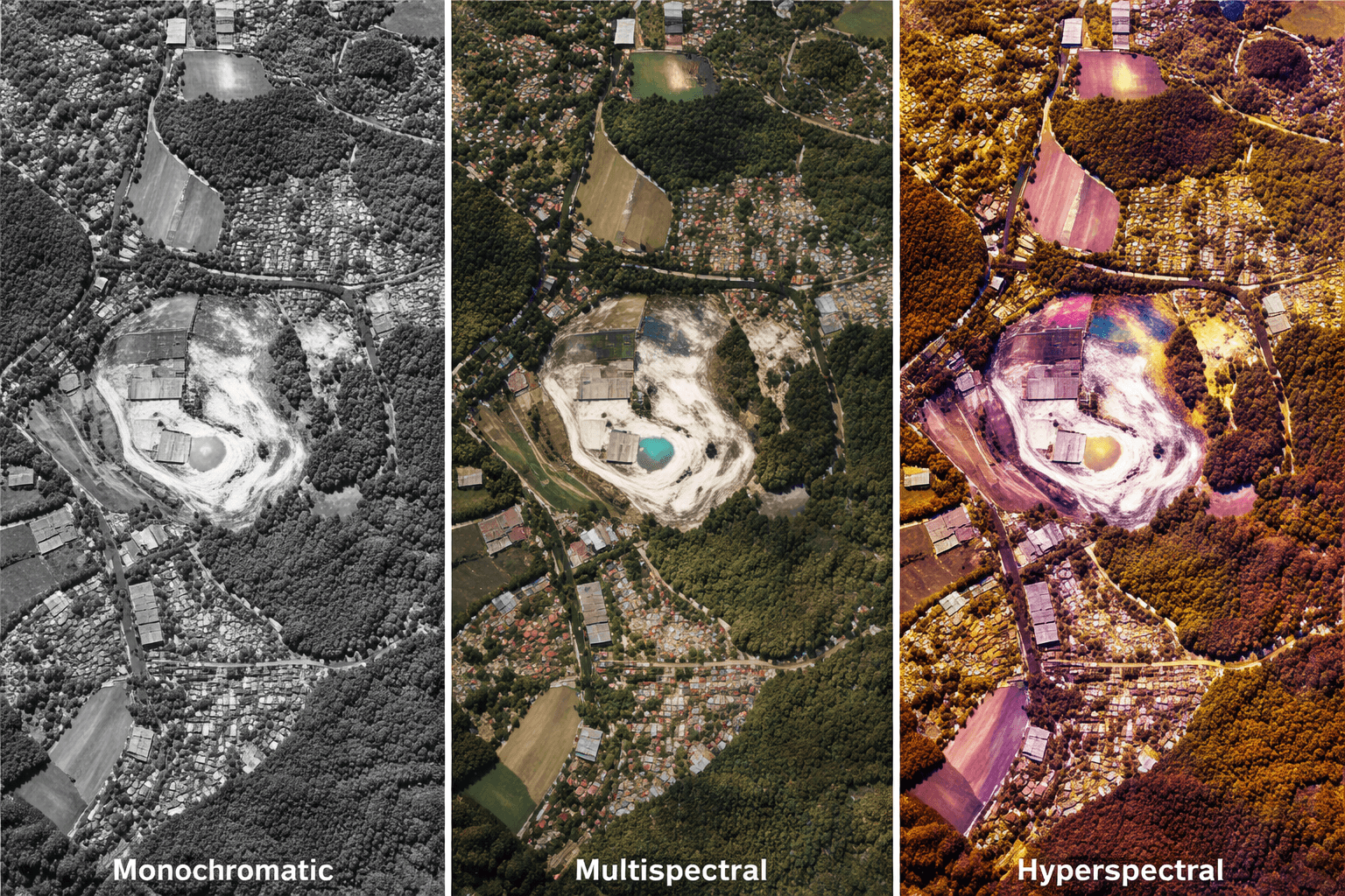 Monochromatic vs Multispectral vs Hyperspectral Imagery Guide