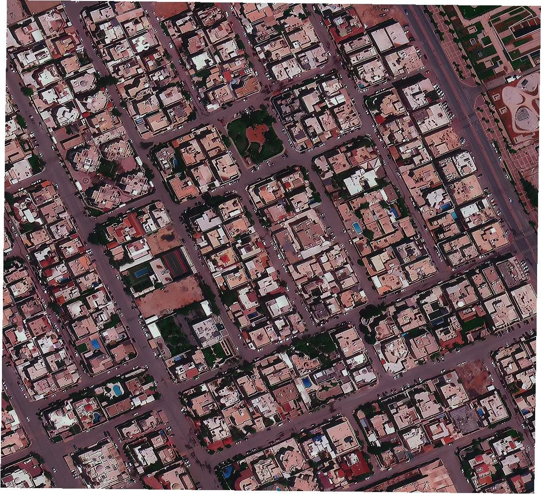 Riyadh Saudi Arabia 50cm high resolution satellite imagery sample — panchromatic optical data at 0.5m GSD for urban planning and real estate — buy satellite images from XRTech Group