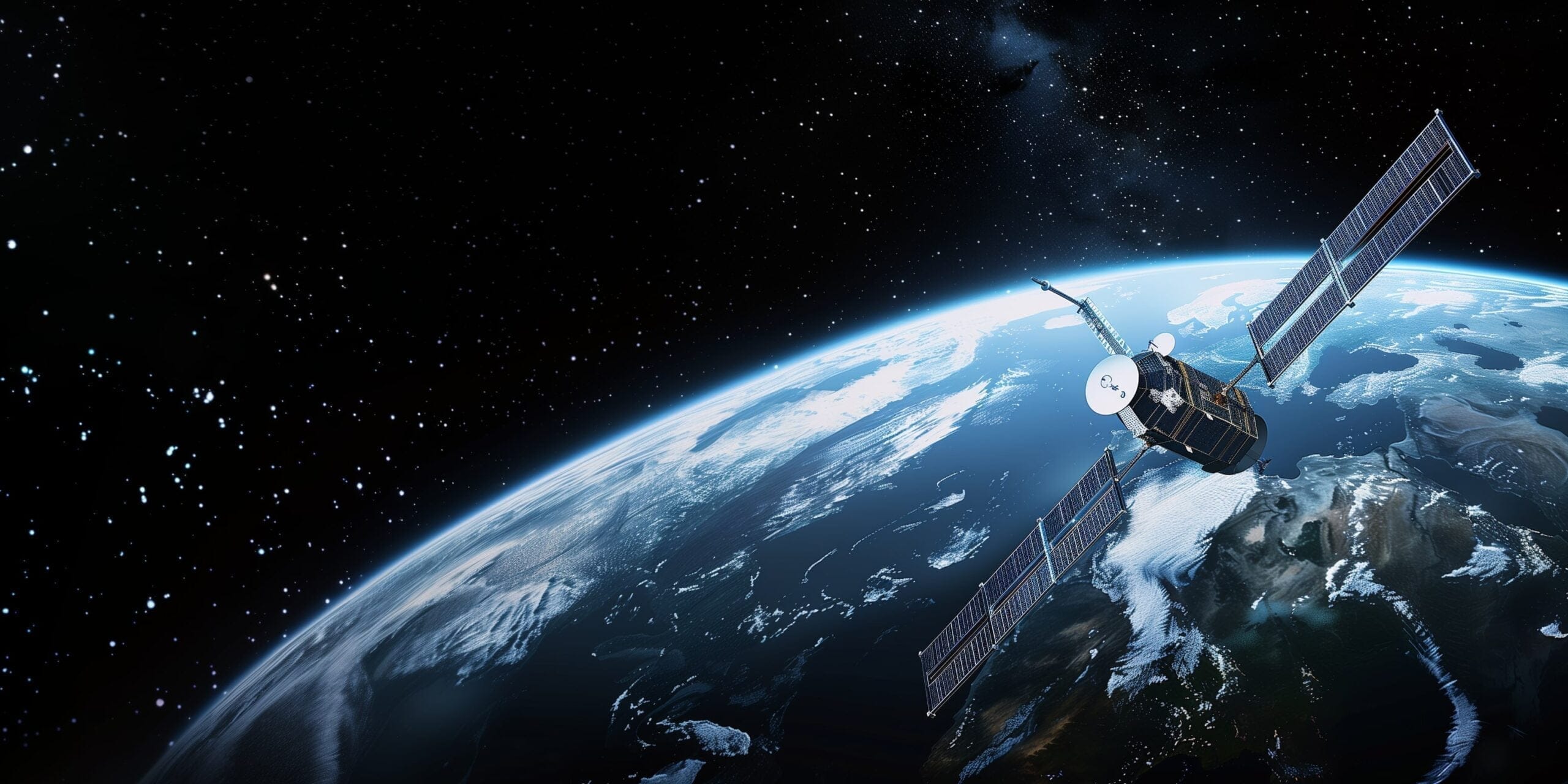 Satellite-capturing-images of-Earth