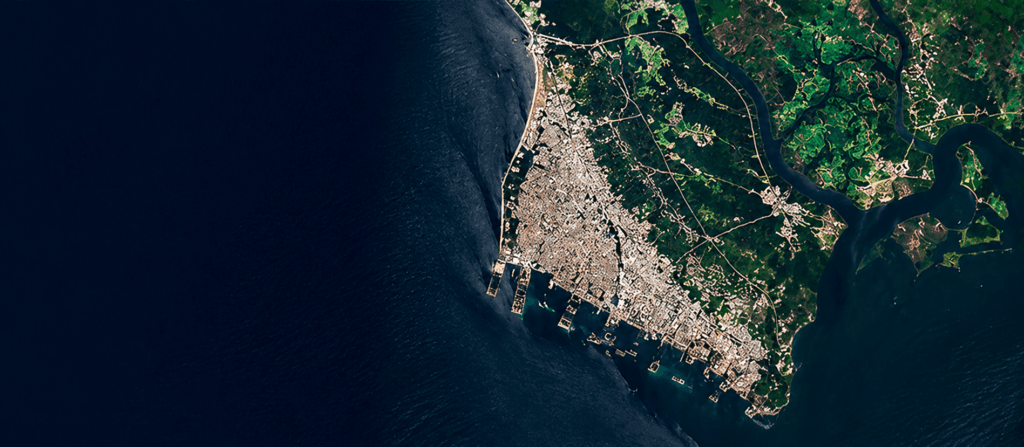 Multispectral satellite data layer