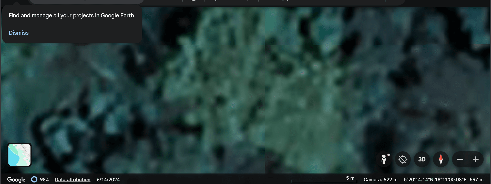 Google earth blurry tile