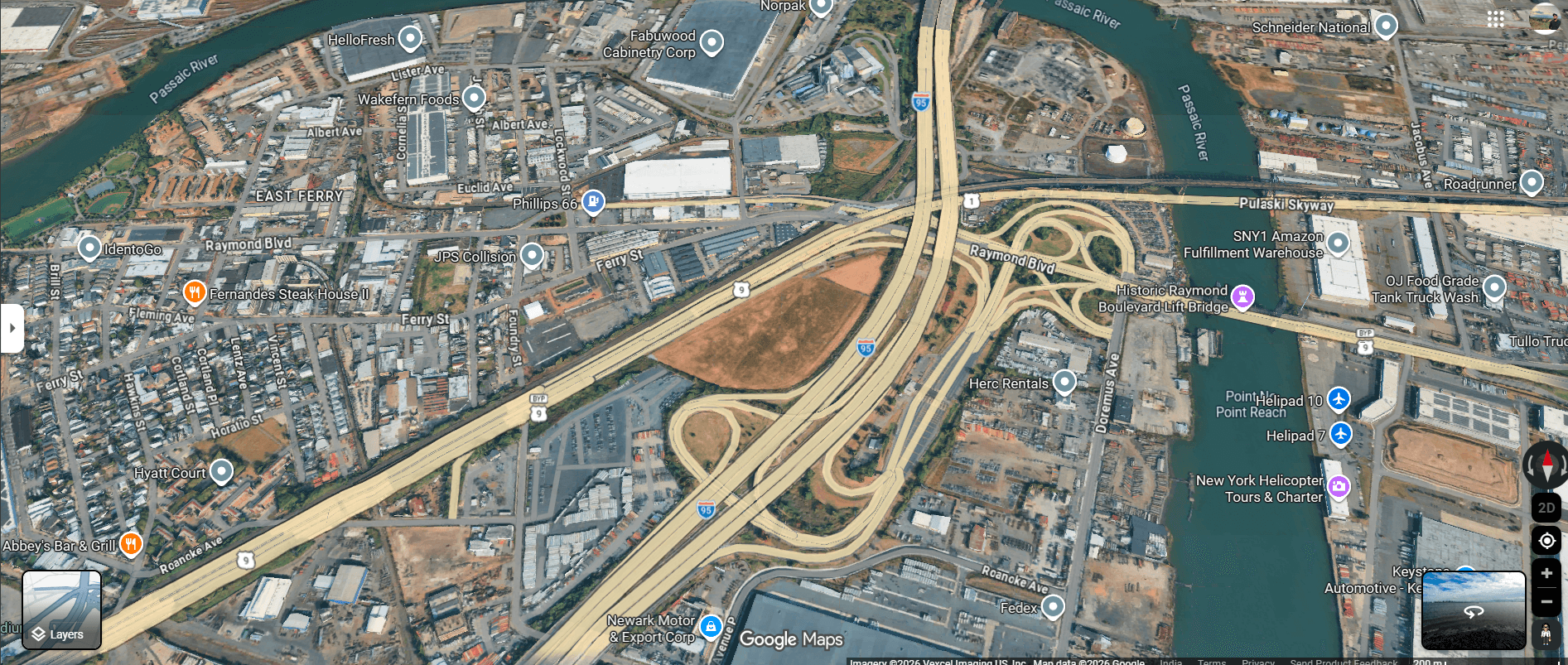 Google Maps Satellite View