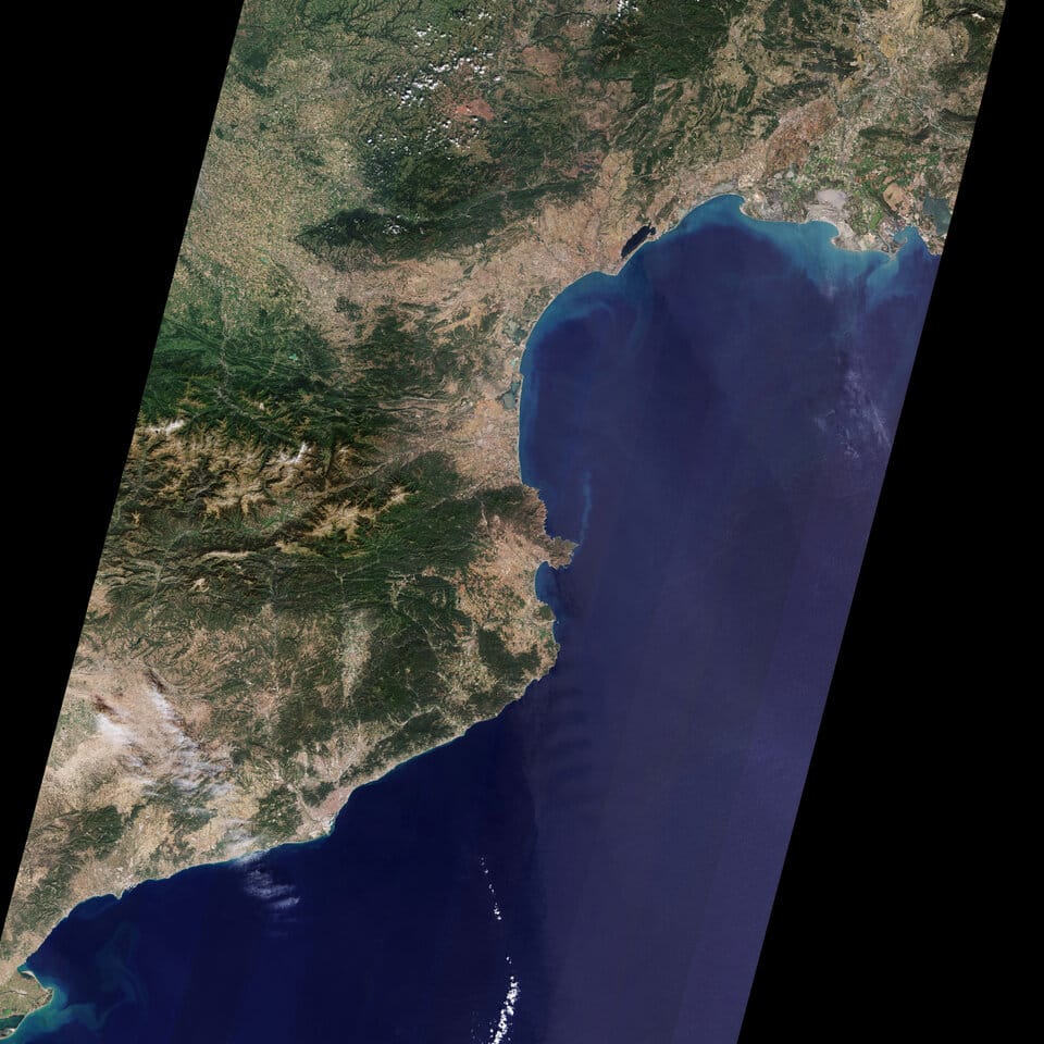 France Spain strip Sentinel 2C satellite imagery