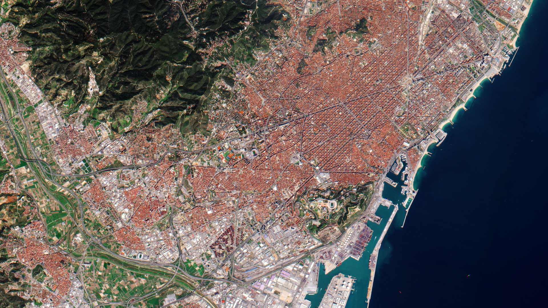 Sample Landsat 4 Thematic Mapper imagery showing historical land cover detail