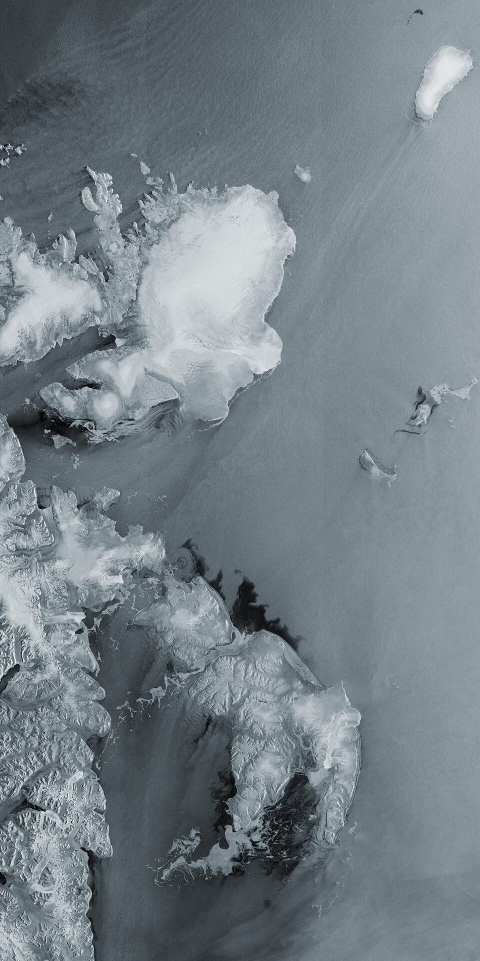 Sample Sentinel-1 C-band SAR radar imagery showing land and water surface detail