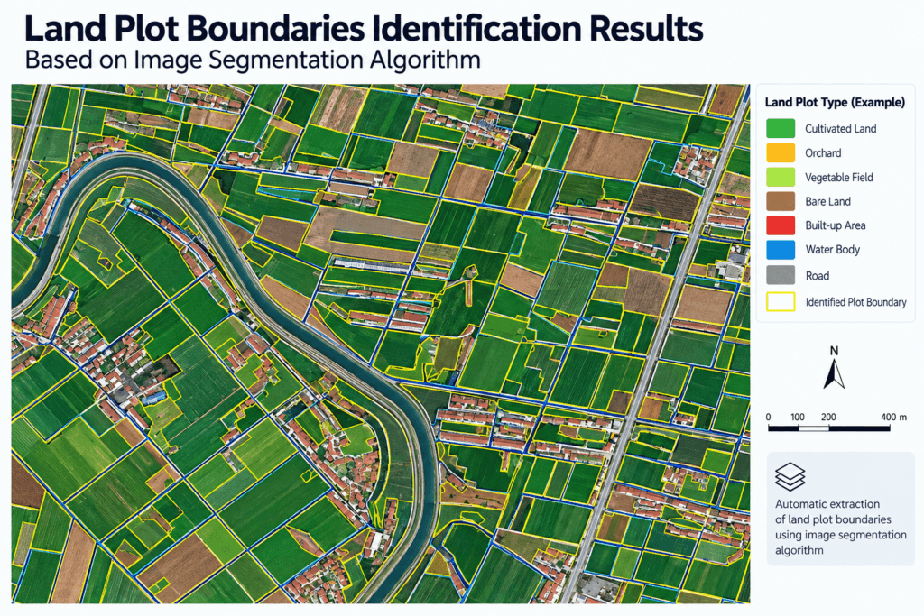 land plot boundaries identifications